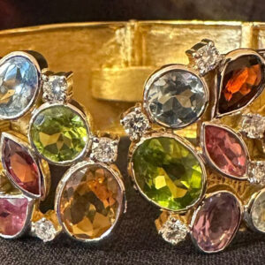 Bracelet With Diamonds & Colour Stones