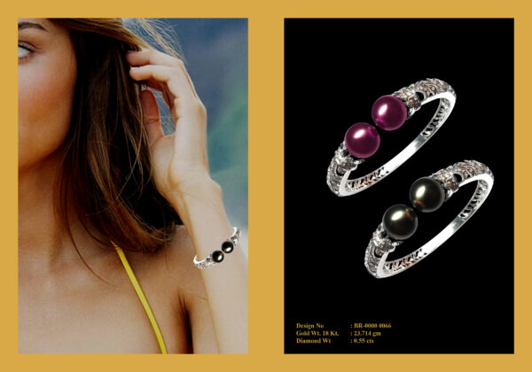 Bracelet With Diamonds & Pearls