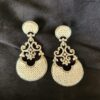 Earrings With Diamonds & Pearls