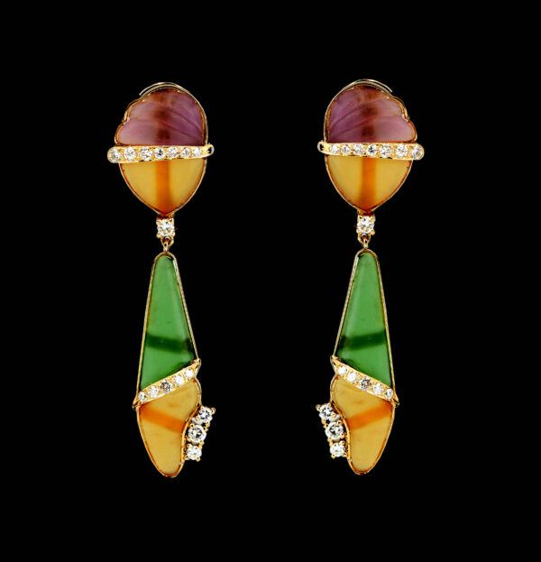 Earrings With Diamonds & Stones
