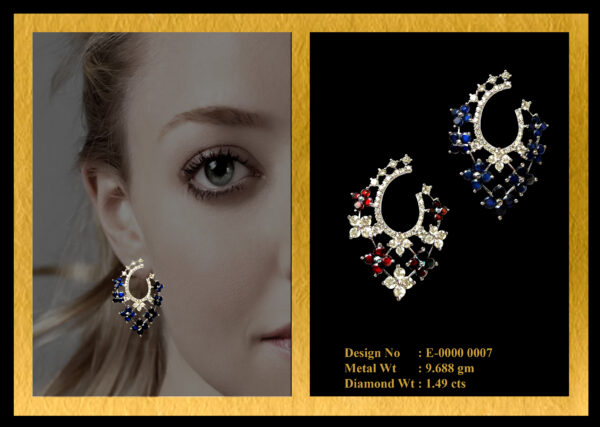 Earrings With Diamonds & Stones