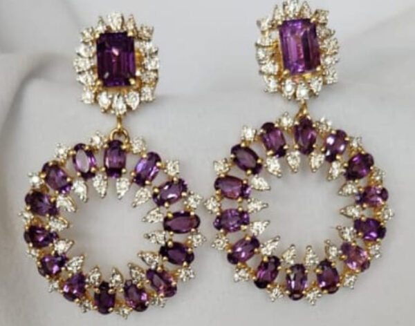Earrings With Diamonds & Stones