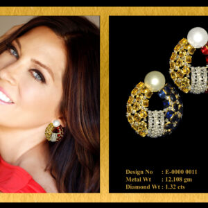 Earrings With Diamonds Stones & Pearls
