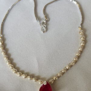 Necklace With Diamonds & Stone