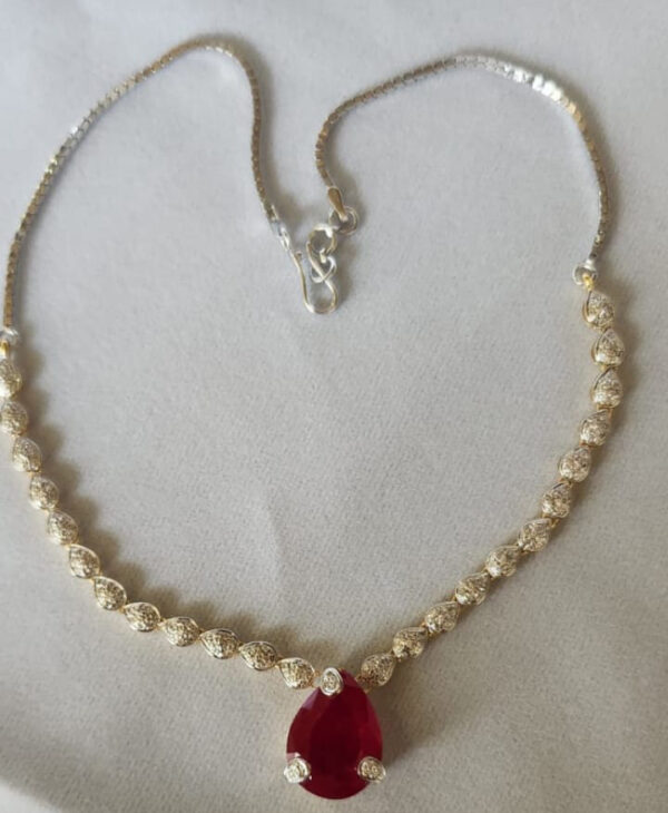 Necklace With Diamonds & Stone