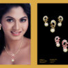 Pendant Earrings With Diamonds & Pearls