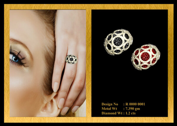 Ring With Diamonds & Stones