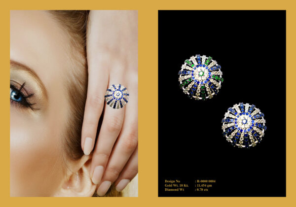 Ring With Diamonds & Stones