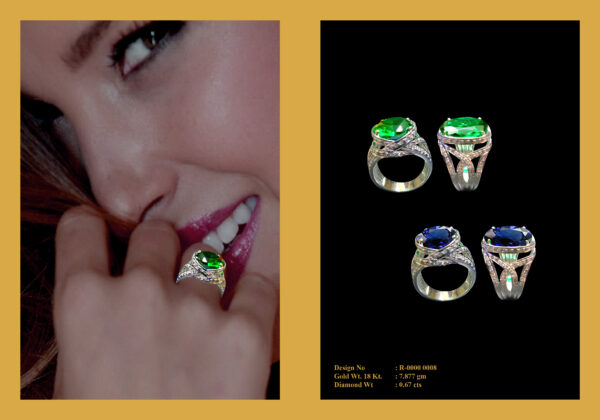 Ring With Diamonds & Stones