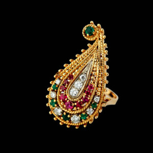 Ring With Diamonds & Stones